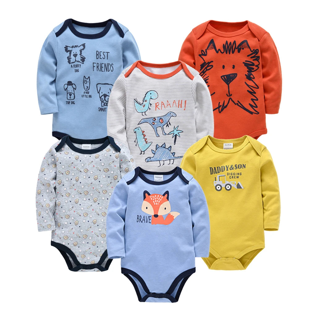 Baby Boys/Girls Bodysuit 6 PCS 3 PCS 0-24 months
