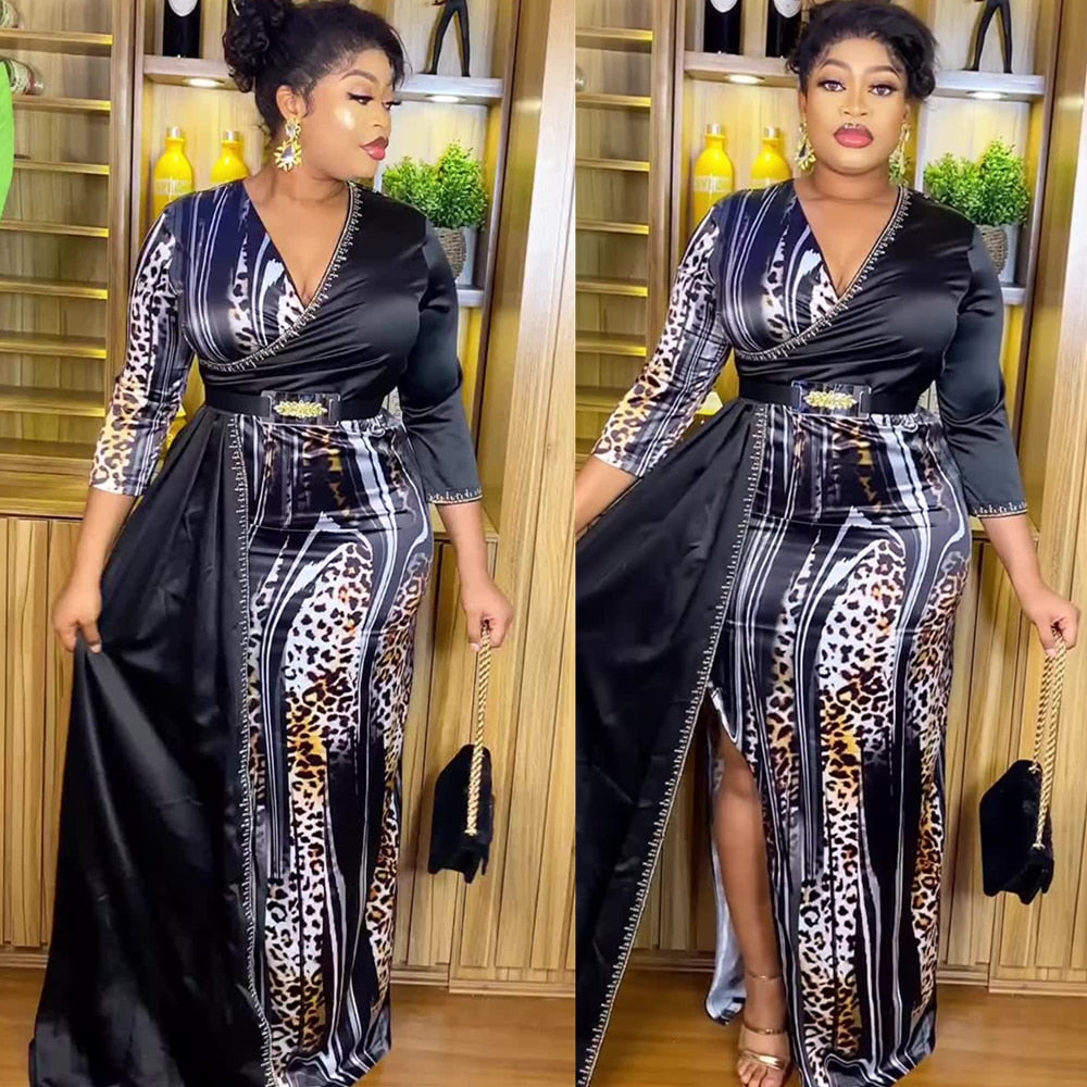 African Party Dresses Chiffon Maxi Long Dress Elegant Kaftan Gown Ladies Clothing