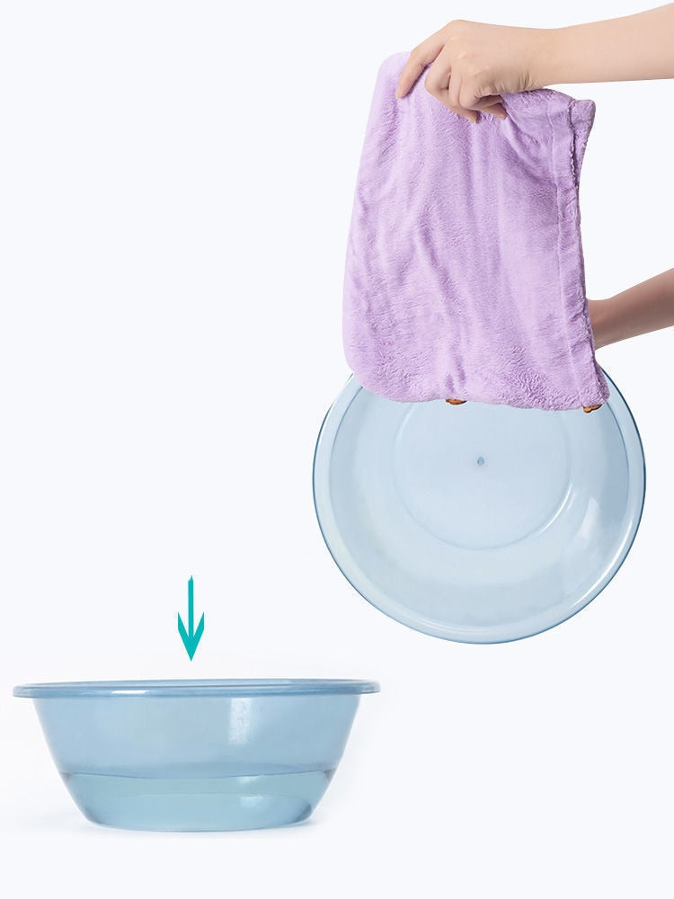 Microfiber Hair Towel,Care Cap with Button,