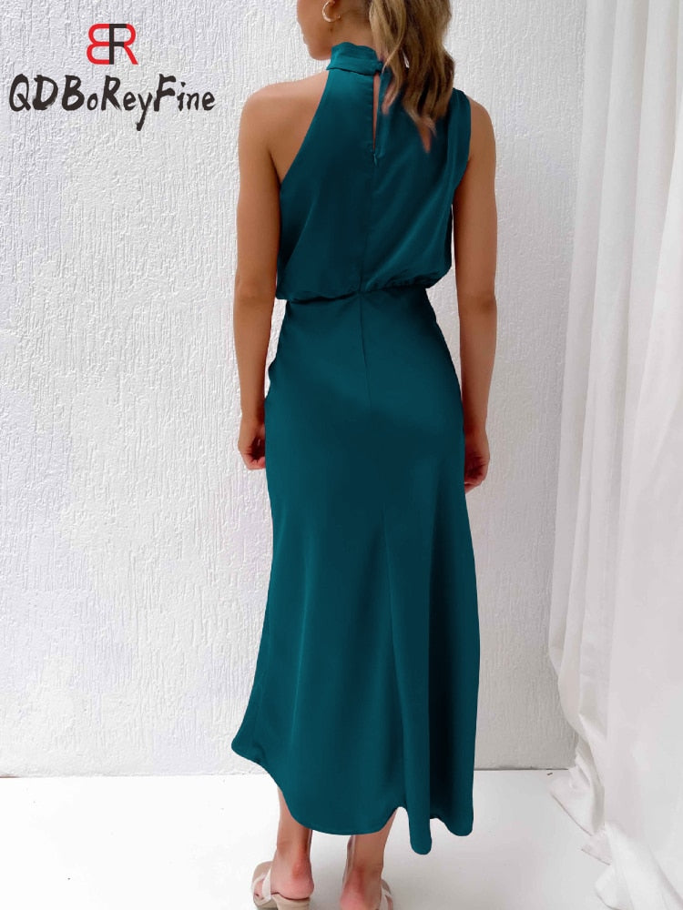 Sleeveless Off Shoulder Elegant Maxi Dresses
