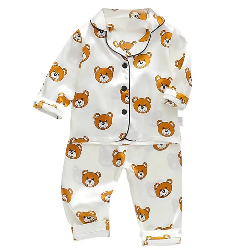 cartoon suit boys' and girls' casual pajamas suits