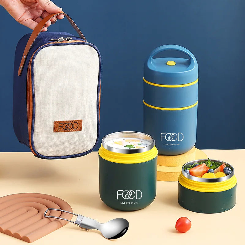 Lunch Bag Food Warmer/ Cup Lunch Box for Kids School And Outdoor