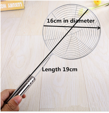 Kitchen Accessories Stainless Steel Fried Food Oil Scoop