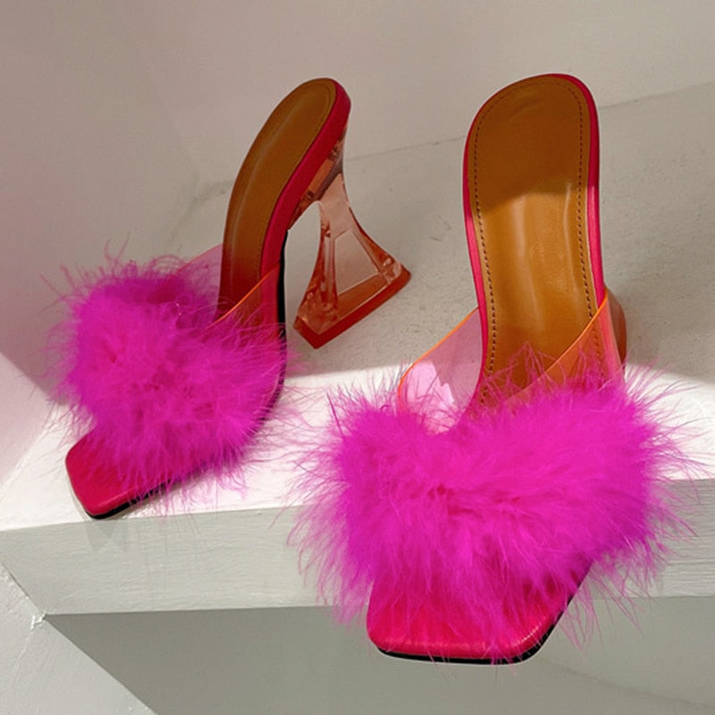 Transparent Heels Slippers