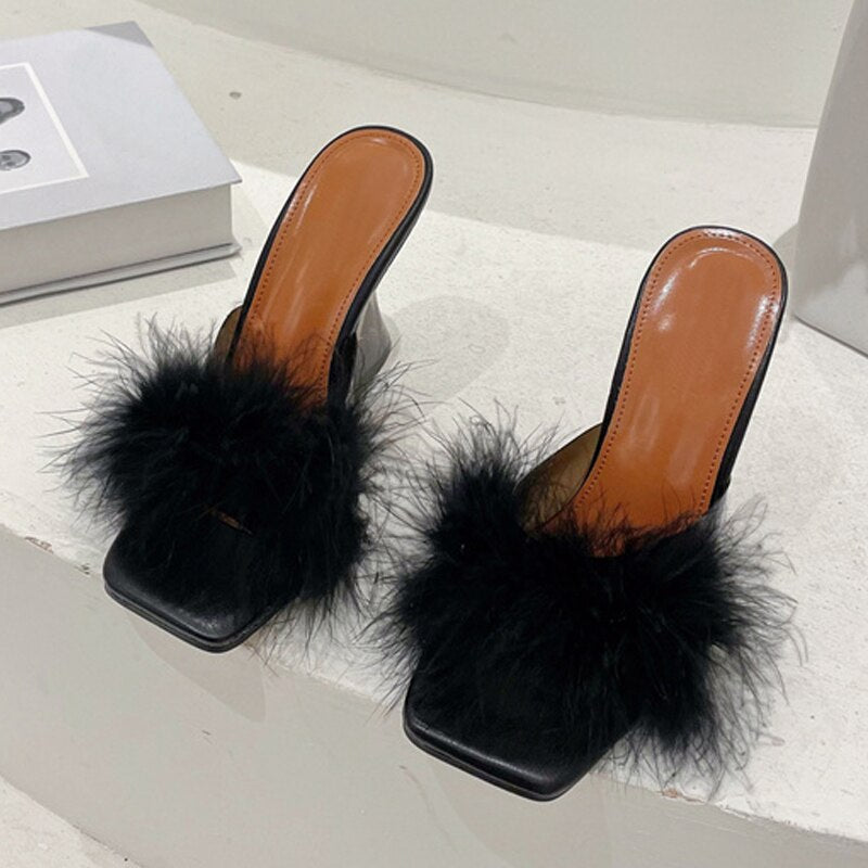 Transparent Heels Slippers