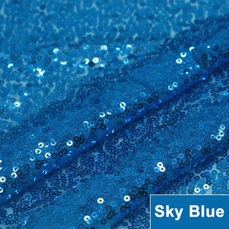 3MM Sequin Fabric Dense Mesh Chaotic Piece Wedding Decoration Clothing Fabric Dress Tablecloth 130X50CM