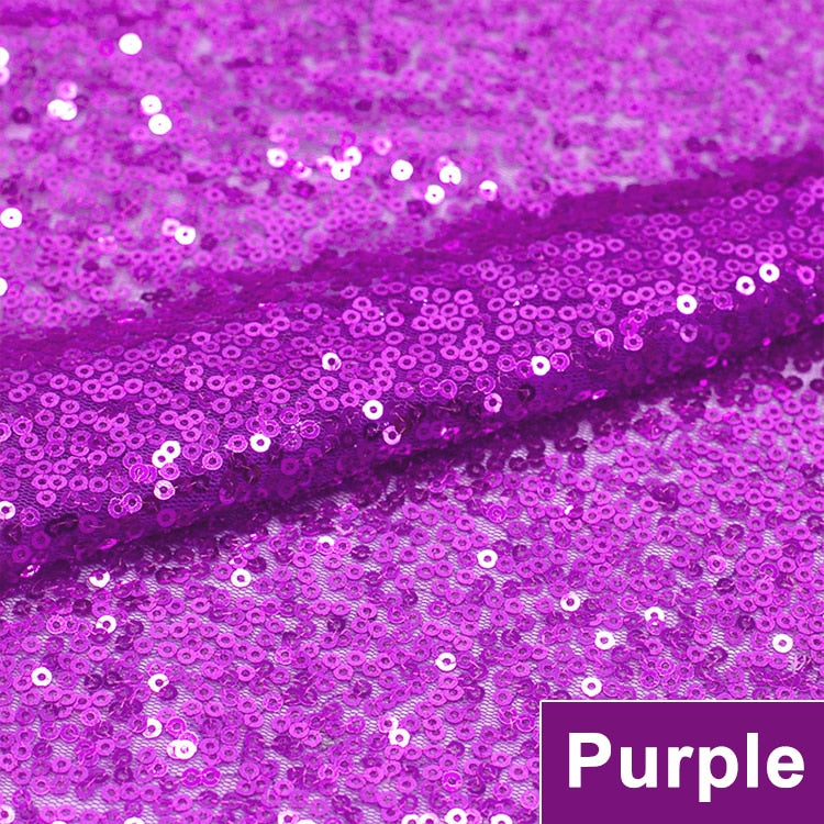 3MM Sequin Fabric Dense Mesh Chaotic Piece Wedding Decoration Clothing Fabric Dress Tablecloth 130X50CM
