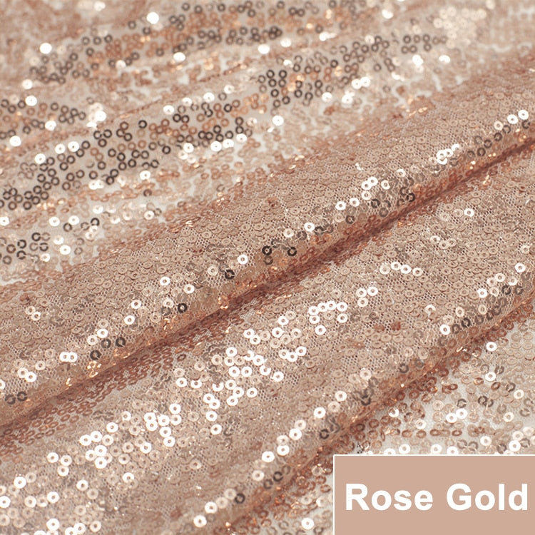 3MM Sequin Fabric Dense Mesh Chaotic Piece Wedding Decoration Clothing Fabric Dress Tablecloth 130X50CM