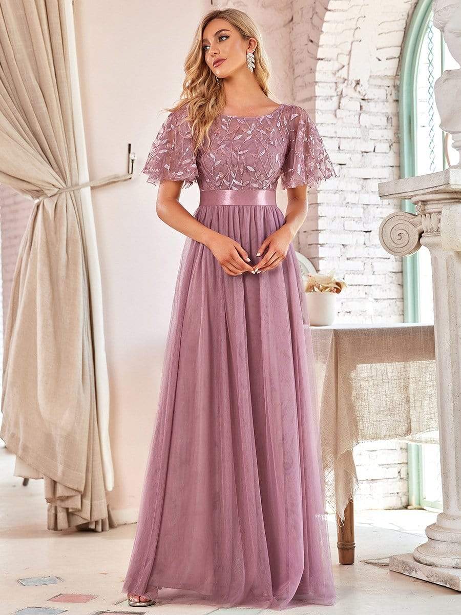 Leaf Maxi Prom Dress