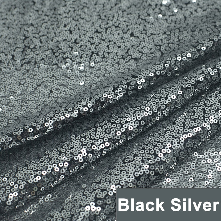 3MM Sequin Fabric Dense Mesh Chaotic Piece Wedding Decoration Clothing Fabric Dress Tablecloth 130X50CM