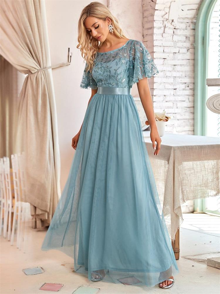 Leaf Maxi Prom Dress