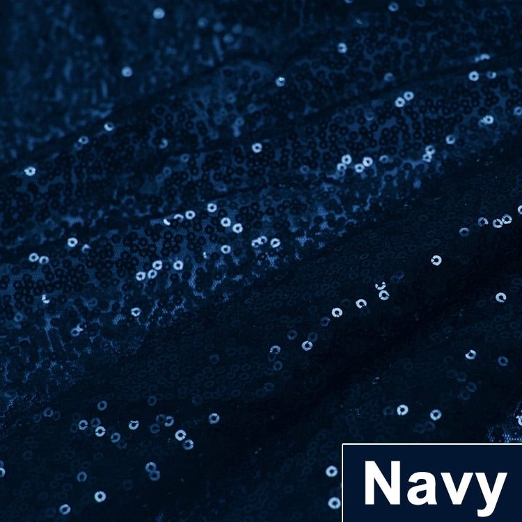 3MM Sequin Fabric Dense Mesh Chaotic Piece Wedding Decoration Clothing Fabric Dress Tablecloth 130X50CM