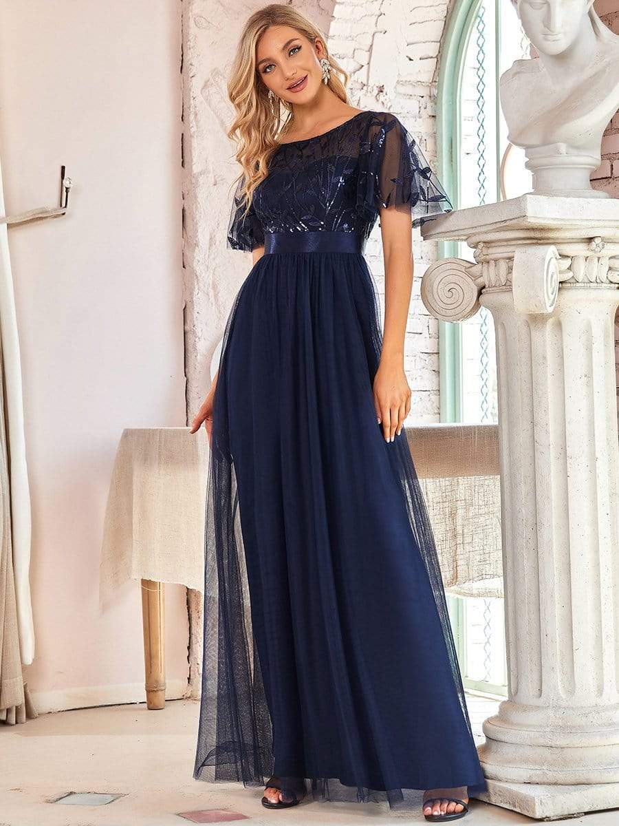Leaf Maxi Prom Dress