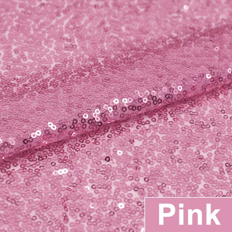 3MM Sequin Fabric Dense Mesh Chaotic Piece Wedding Decoration Clothing Fabric Dress Tablecloth 130X50CM