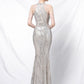 High Waist Slim Sequin Evening Gown