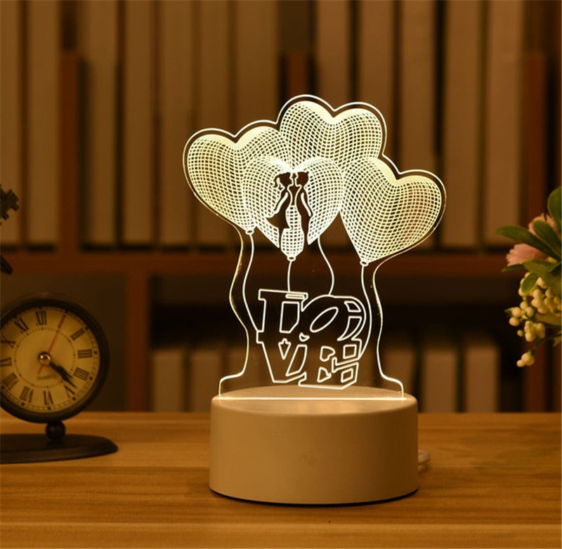 3D Night Light LED Table