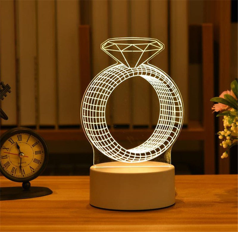 3D Night Light LED Table