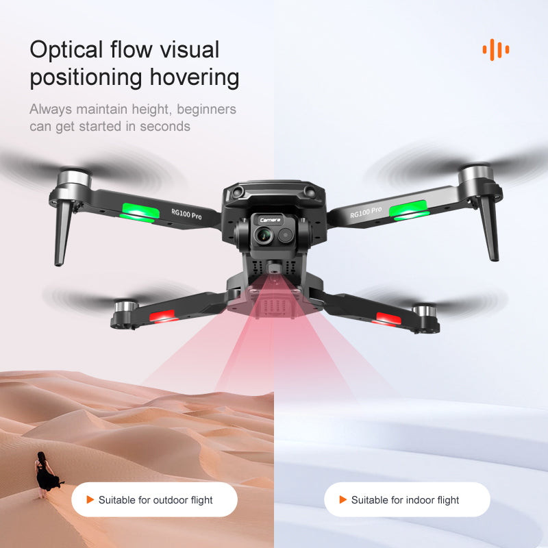 UAV RG100PRO-Sided Obstacle Avoidance Four Axis Aircraft Brushless Motor 4K HD Aerial Photography Optical Flow RC Drone