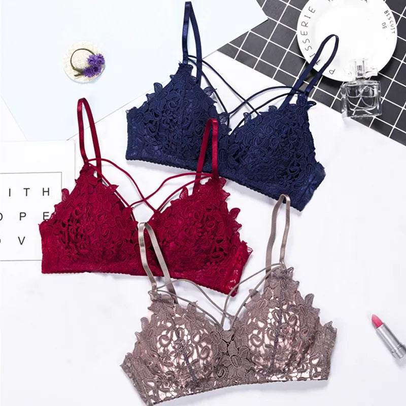 Sexy Women Lace Floral Push Up Bra