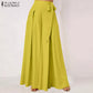 Autumn Solid Flare Wide Leg Pants