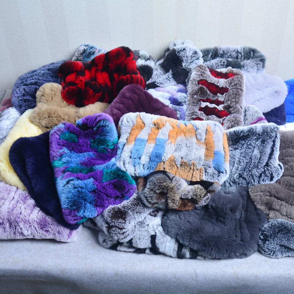 Handmade Women winter warm fur scarf