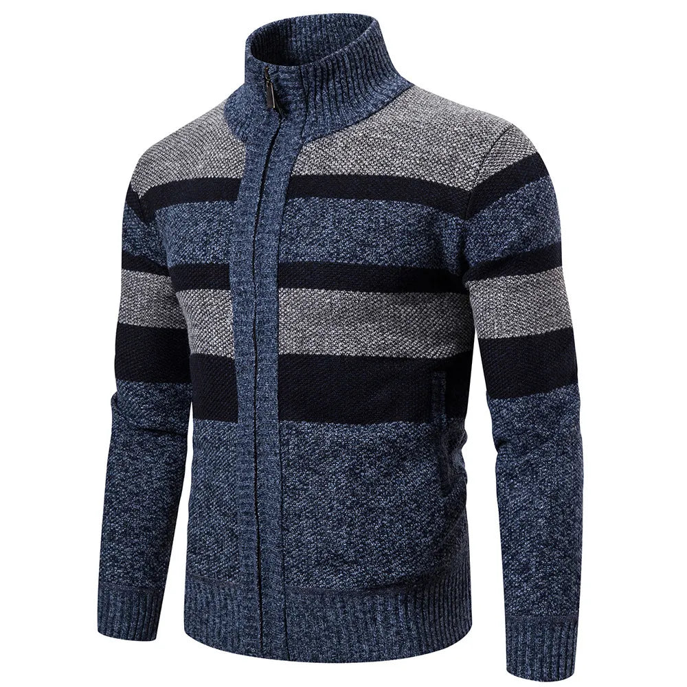 Men's Slim Fit Striped Cardigan