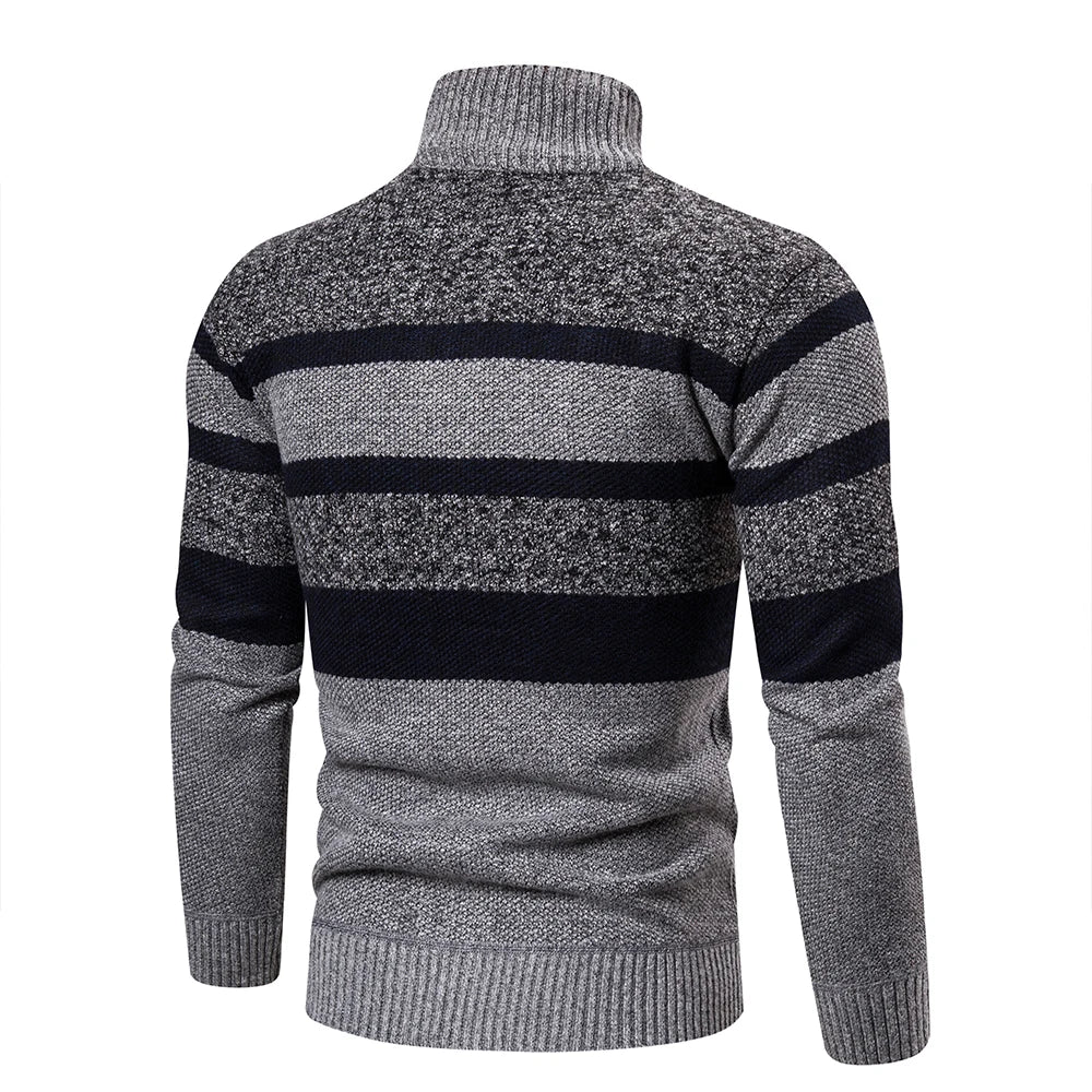 Men's Slim Fit Striped Cardigan