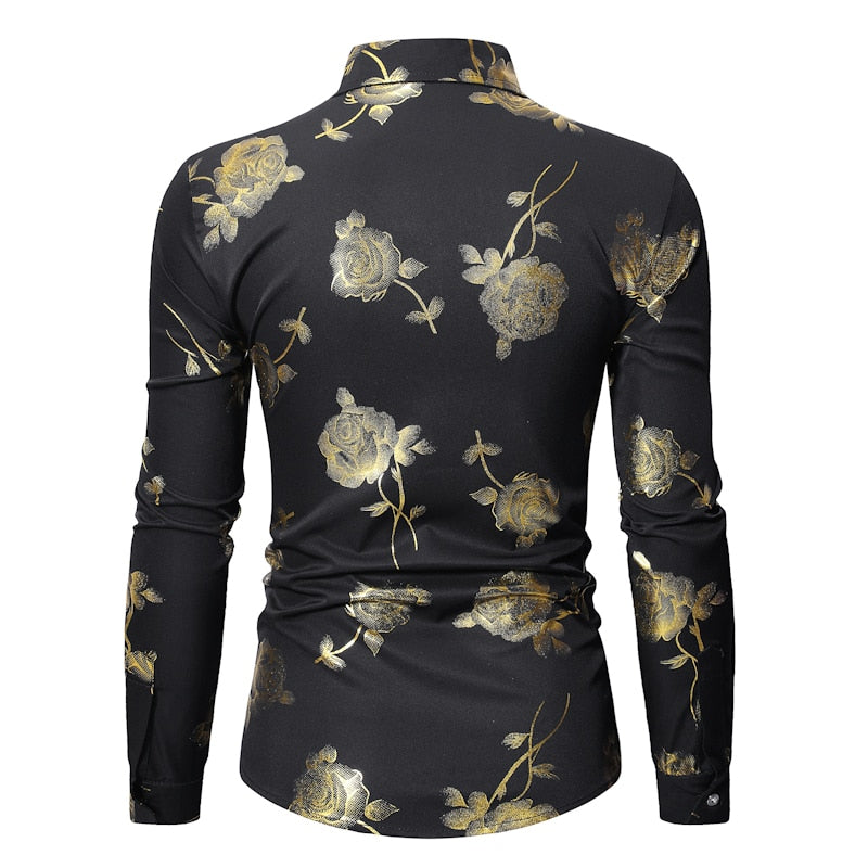 Mens Floral Long Sleeve Shirts