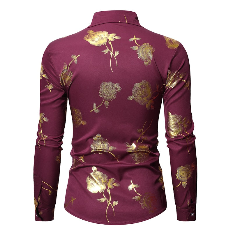 Mens Floral Long Sleeve Shirts