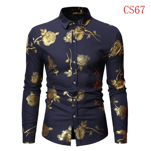 Mens Floral Long Sleeve Shirts