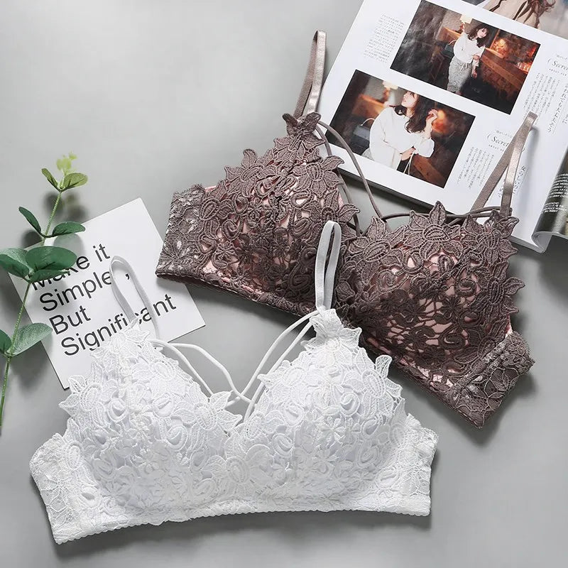 Sexy Women Lace Floral Push Up Bra