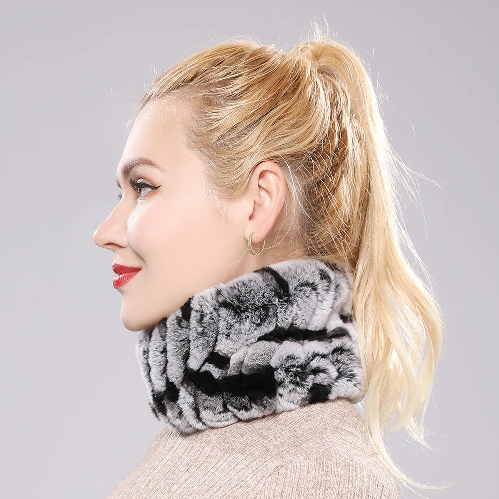 Handmade Women winter warm fur scarf