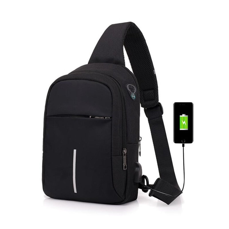 small men usb waterproof cross body bags