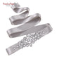 Bridal Belt Silver Rhinestones Belts for Women Dress Wedding Accessories