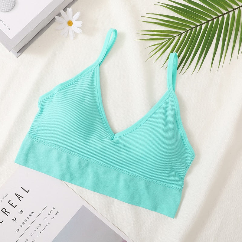 Women Sexy Crop Tops Tube Top Female Streetwear Sleeveless Camis Seamless Sports Lingerie