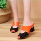 Cut-out Open Toe Slip On Heels