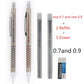 2PCS/Lot High quality metal mechanical pencil 0.5 0.7 0.9mm refills for school students