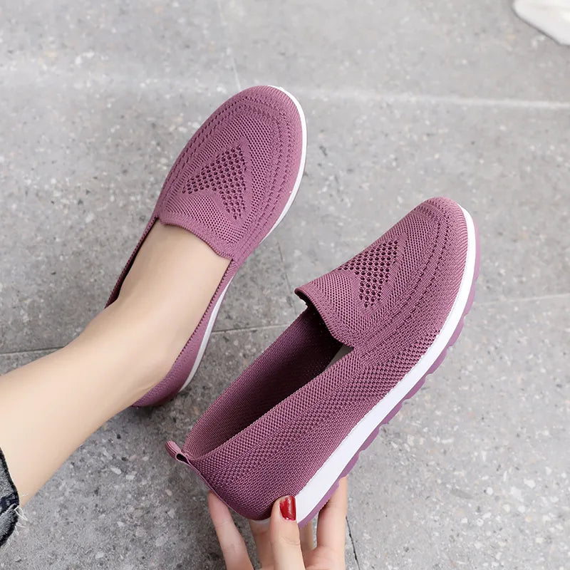 women's summer sneakers slip on flat shoes