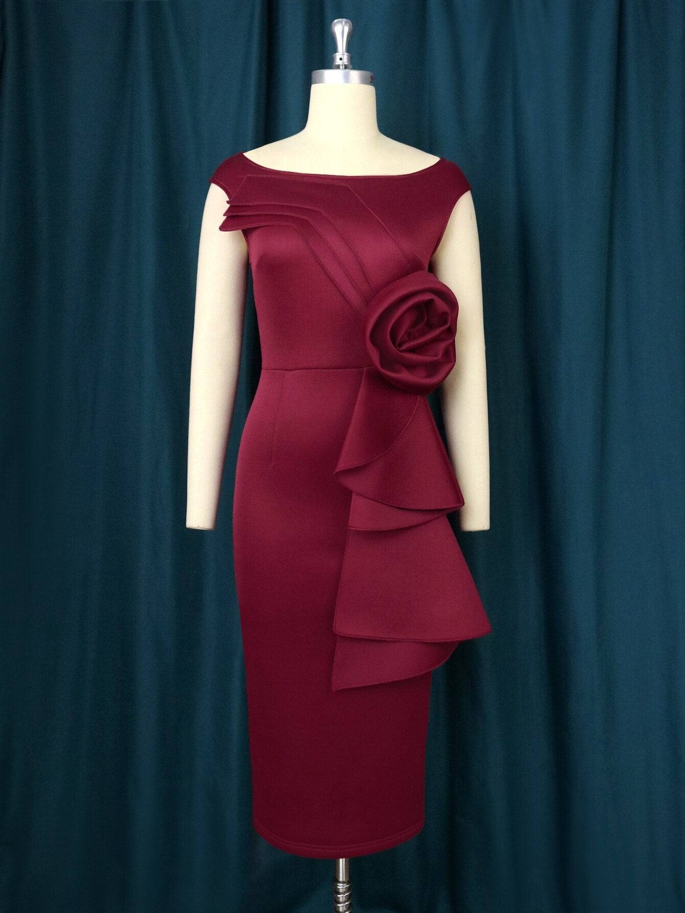 Women Burgundy Sleeveless Robes