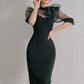 See-Through Bow Vintage Dresses