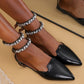 Shiny Crystal Flat Heels