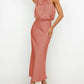 Sleeveless Off Shoulder Elegant Maxi Dresses