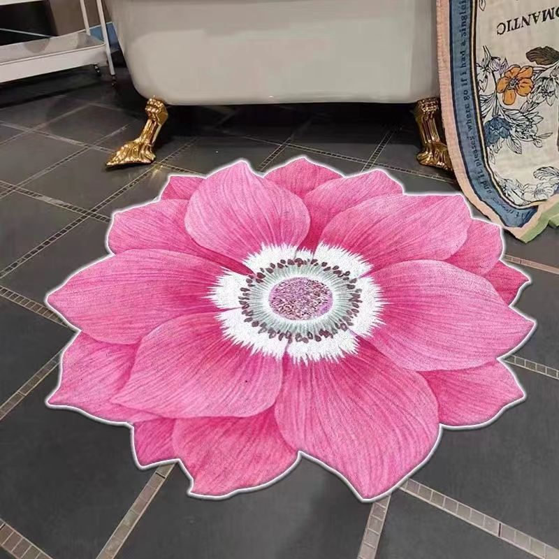 Blue Flower Shaped Carpets