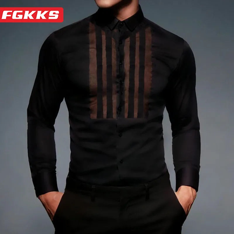 High Quality Men's Splicing Shirt