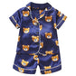 cartoon suit boys' and girls' casual pajamas suits