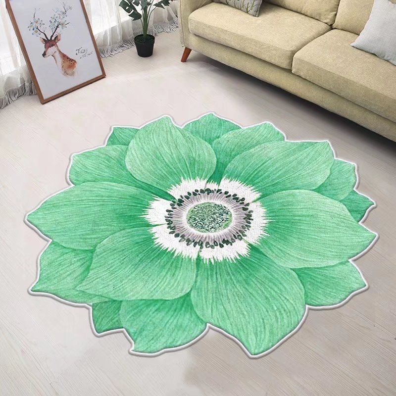 Blue Flower Shaped Carpets