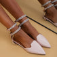 Shiny Crystal Flat Heels