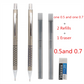 2PCS/Lot High quality metal mechanical pencil 0.5 0.7 0.9mm refills for school students