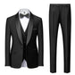 Casual Wedding Blazers Coat Vest Pants 3 Pieces Set