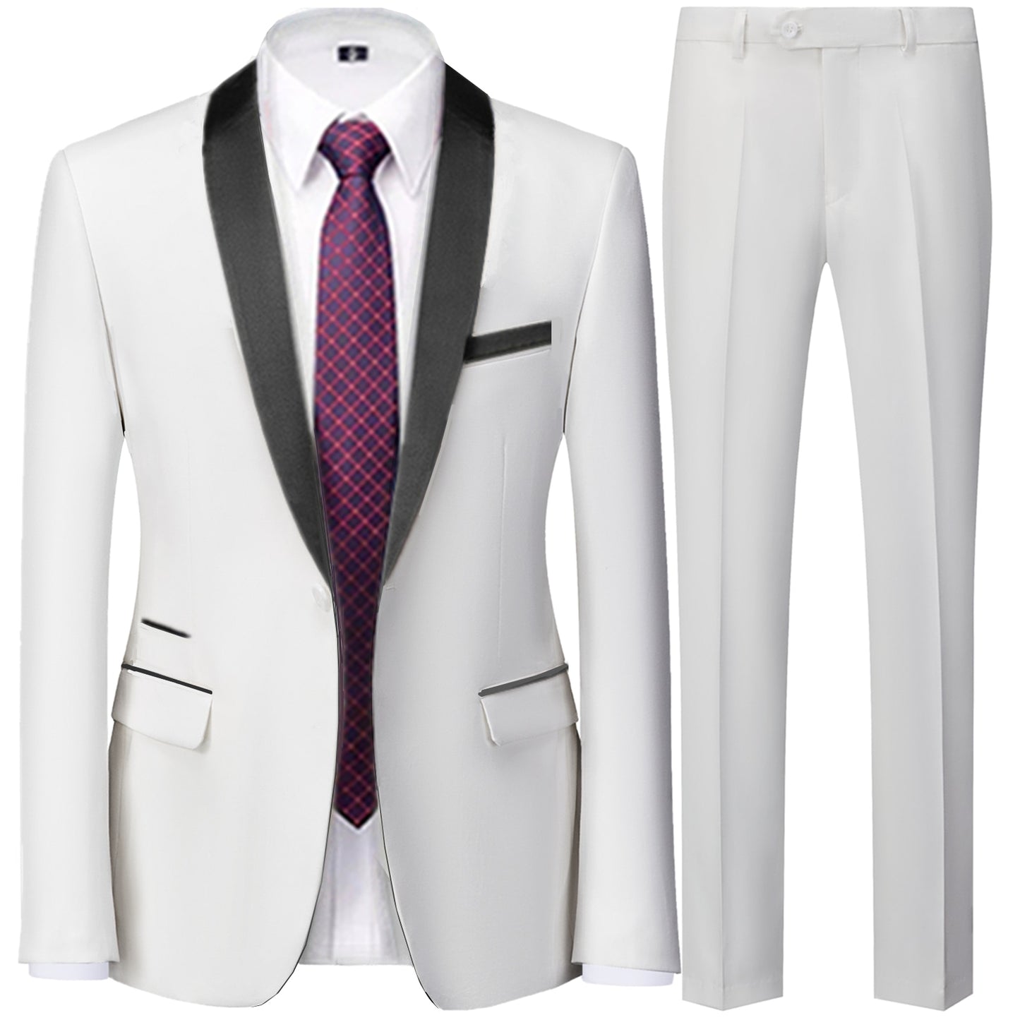 Casual Wedding Blazers Coat Vest Pants 3 Pieces Set